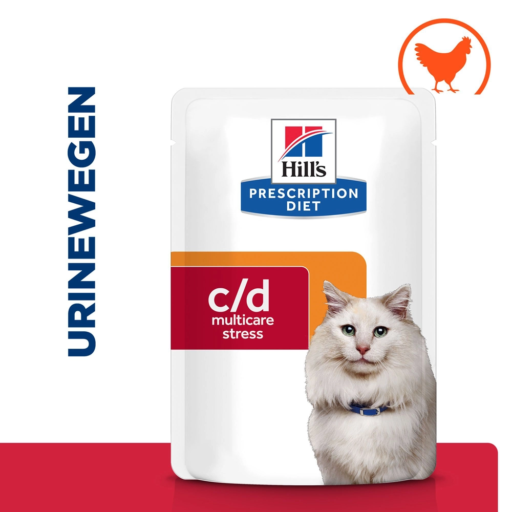 Hill's Hill’s Prescription Diet C/D – Kattenvoer Met Kip – Anti-Stress – Maaltijdzakjes 12x85g 4 Hill's Hill’s Prescription Diet C/D – Kattenvoer Met Kip – Anti-Stress – Maaltijdzakjes 12x85g - Afbeelding 2