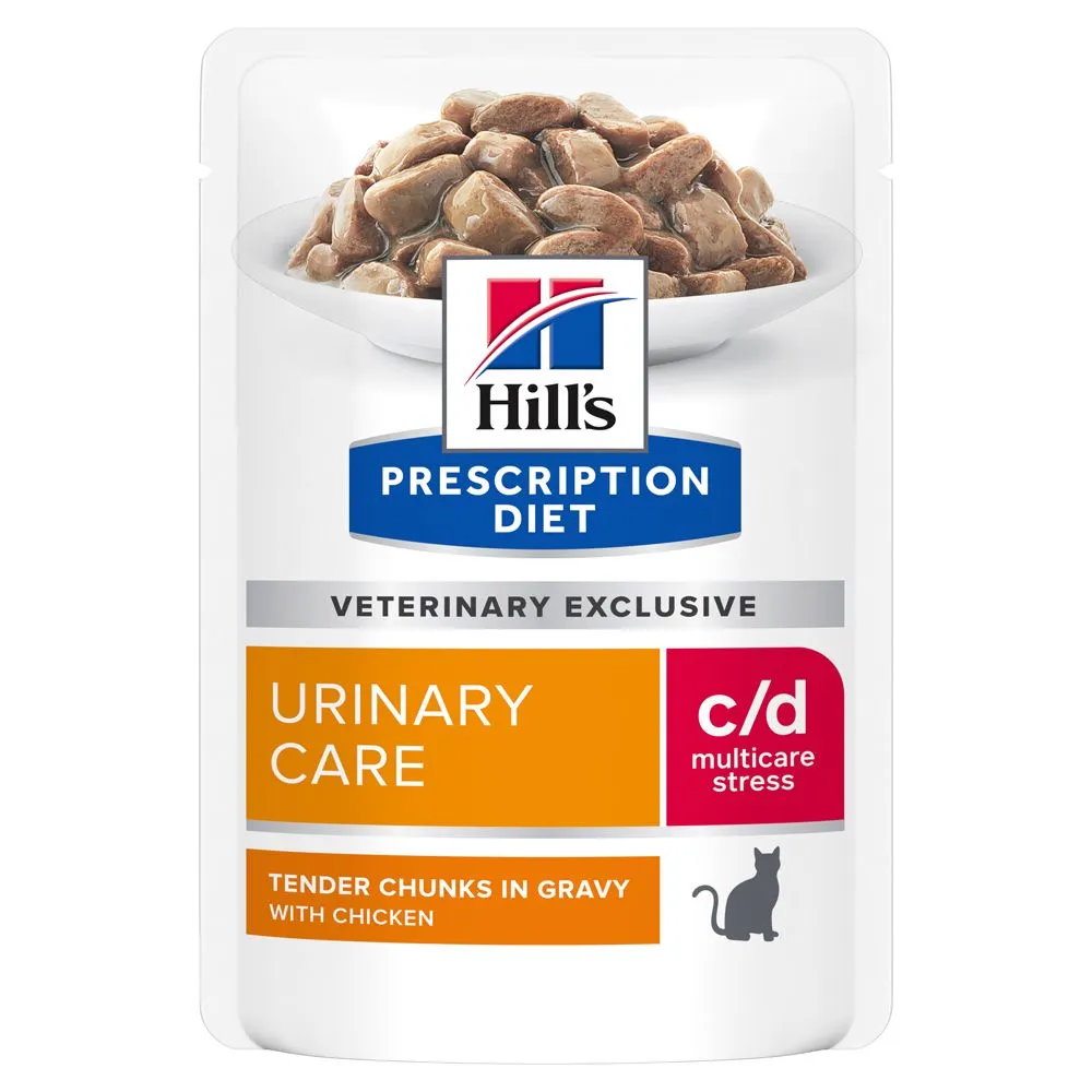 Hill's Hill’s Prescription Diet C/D – Kattenvoer Met Kip – Anti-Stress – Maaltijdzakjes 12x85g 3 Hill's Hill’s Prescription Diet C/D – Kattenvoer Met Kip – Anti-Stress – Maaltijdzakjes 12x85g