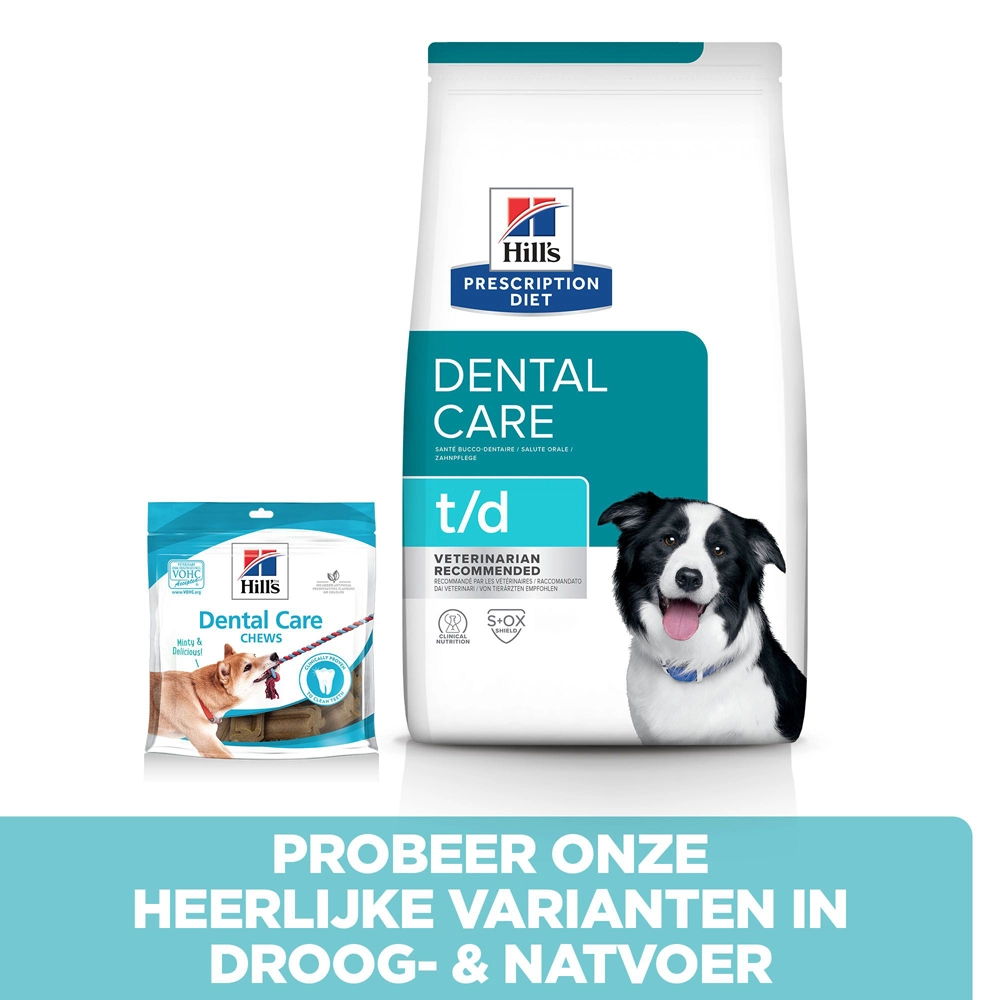 Hill's Hill’s Prescription Diet T/D – Hondenvoer Met Kip – 10kg 8 Hill's Hill’s Prescription Diet T/D – Hondenvoer Met Kip – 10kg - Afbeelding 6