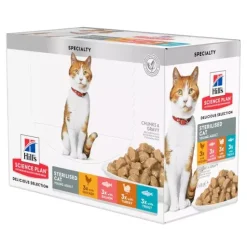 Hill's SciencePlan Feline Sterilised Multipack Chicken Salmon Turkey & Trout