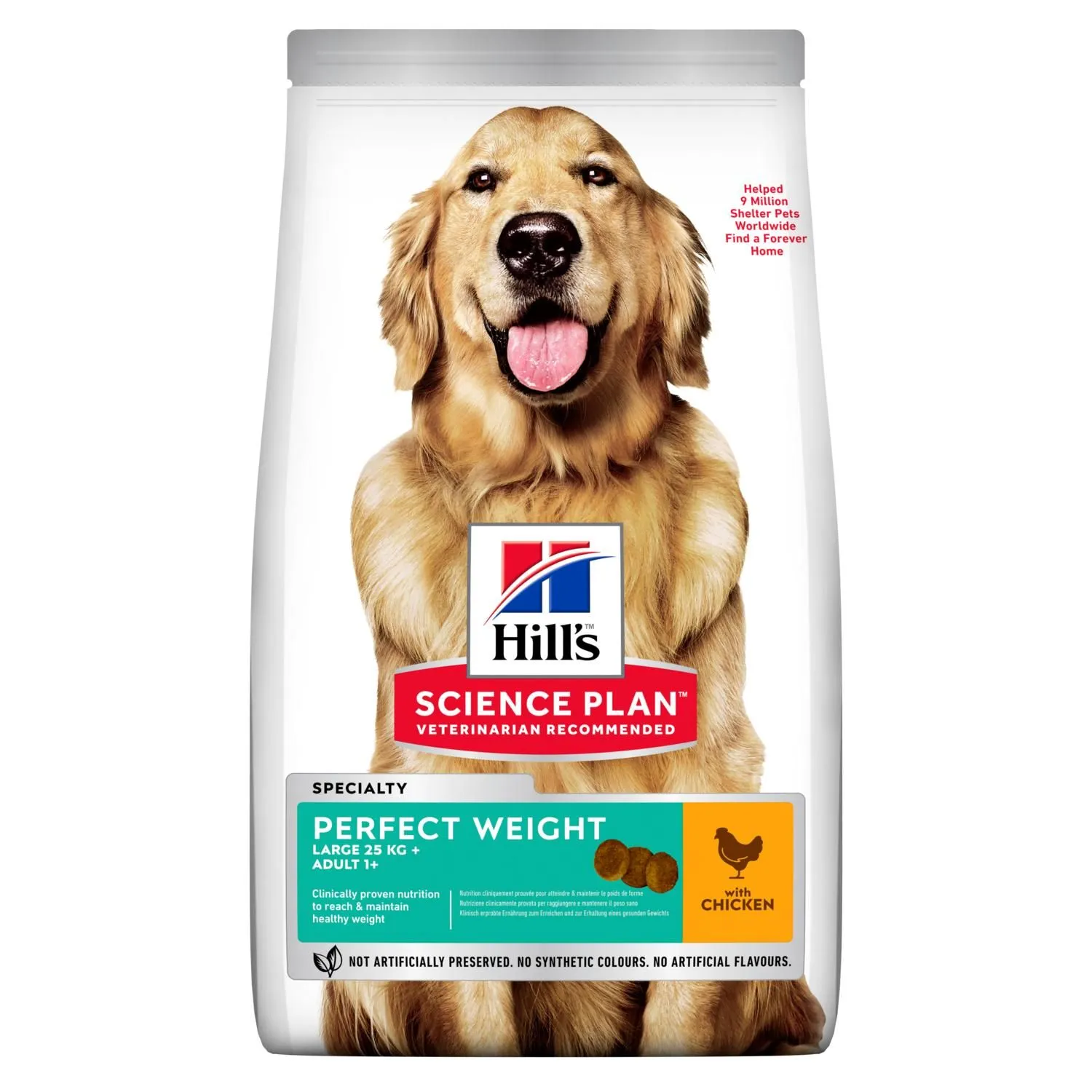 Hill's Science Plan Adult Perfect Weight Large Breed Hondenvoer Met Kip 12kg 3 Hill's Science Plan Adult Perfect Weight Large Breed Hondenvoer Met Kip 12kg