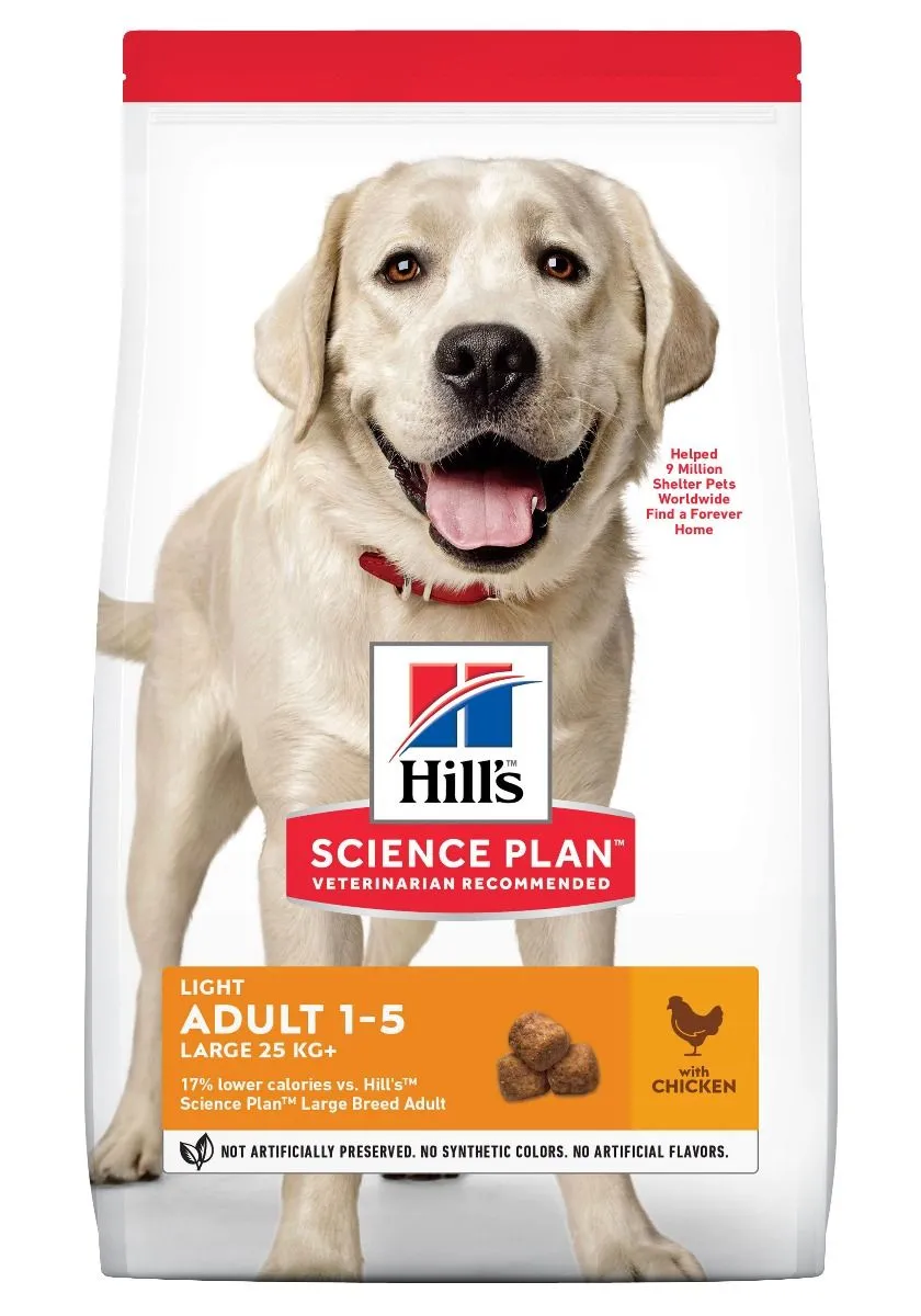 Hill's Science Plan Adult Light Large Breed Hondenvoer Met Kip 18kg