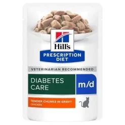 Hill's Prescription Diet Kat M/d Maaltijdzakje (kip) - 4 X (12 X 85 Gram)